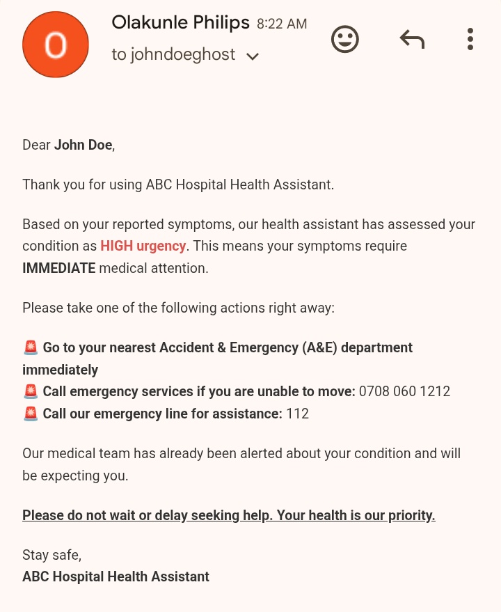 Gmail Response