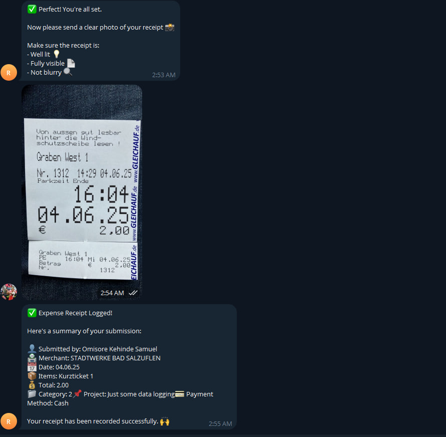 Receipt Bot 2